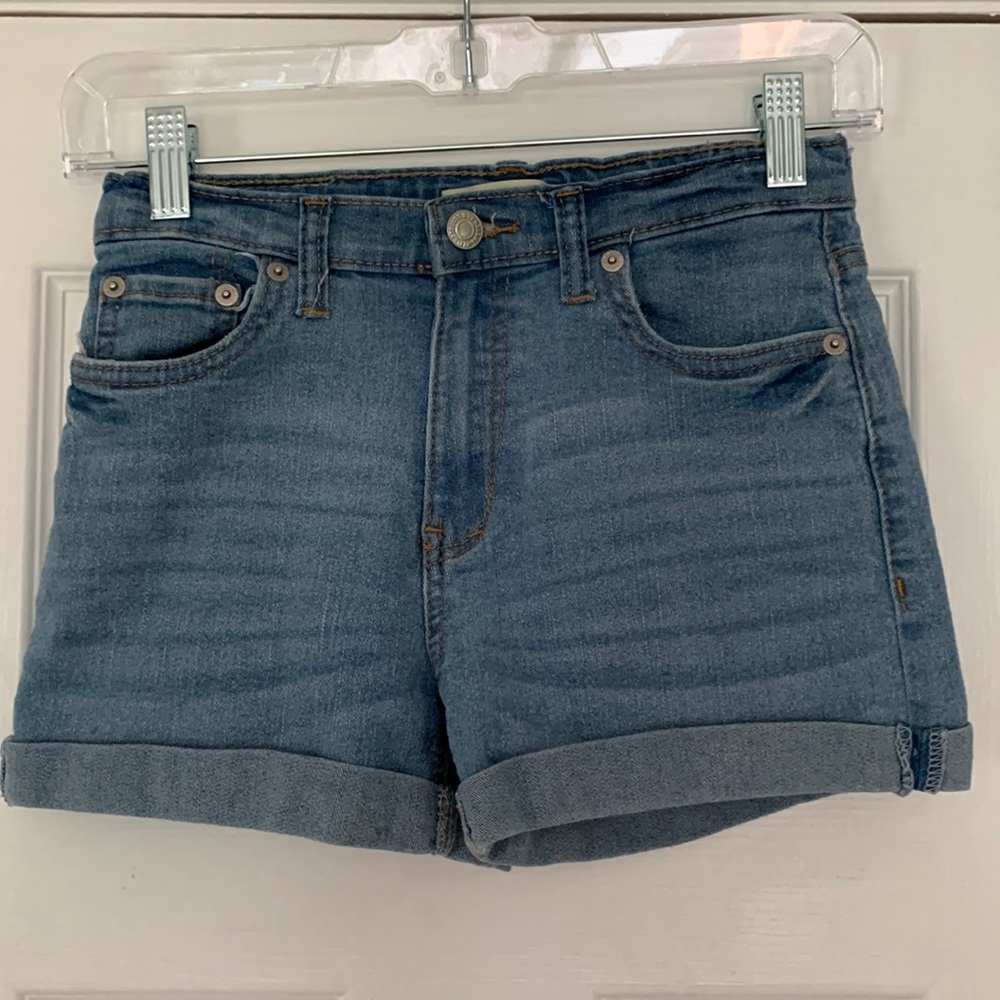 LEVI’S | girl’s high rise denim shorts 10